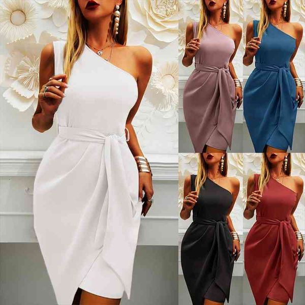 fashion asymmetrical dresses for women elegant temperament inclined shoulder solid sleeveless belt party midi dress, Black;gray
fashion asymmetrical dresses for women elegant temperament inclined shoulder solid sleeveless belt party midi dress, Black;gray