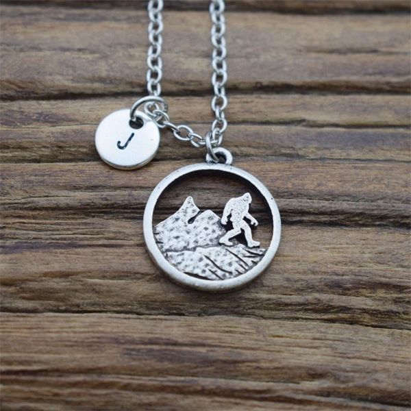 12pcs sasquatch bigfoot initial necklace antique minimalist mountain pendant chains, Silver
12pcs sasquatch bigfoot initial necklace antique minimalist mountain pendant chains, Silver