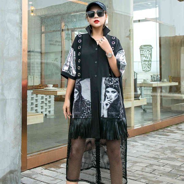 polo plus size women autumn trend sequins decorative tassels webbing stitching hollow shirt skirt jacket, White
polo plus size women autumn trend sequins decorative tassels webbing stitching hollow shirt skirt jacket, White