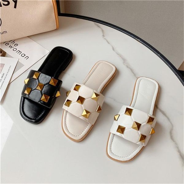 slippers women's shoes 2021 summer fashion net red rivets outer wear flat open-toed beach with women, Black
slippers women's shoes 2021 summer fashion net red rivets outer wear flat open-toed beach with women, Black