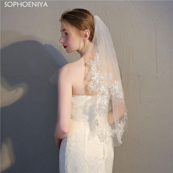 bridal veils wedding veil with comb two layer cathedral voile mariage appliqued shoulder length cut edge exquisite lace bruiloft hochzeit, Black
bridal veils wedding veil with comb two layer cathedral voile mariage appliqued shoulder length cut edge exquisite lace bruiloft hochzeit, Black