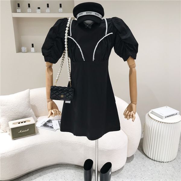 female spring summer 2021 niche design fashion temperament pearl knitting lace stack dress, Black;gray
female spring summer 2021 niche design fashion temperament pearl knitting lace stack dress, Black;gray