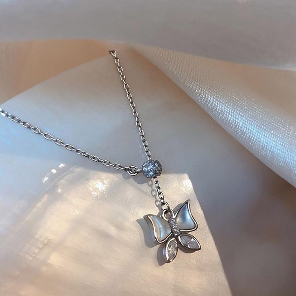 exquisite butterfly necklaces jewelry round beads cz zircon clavicle choker necklace for women pendant, Silver
exquisite butterfly necklaces jewelry round beads cz zircon clavicle choker necklace for women pendant, Silver