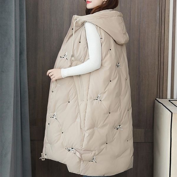 5xl plus size sleeveless long vests winter oversized black jacket warm down coat female clothing for women, Black;white
5xl plus size sleeveless long vests winter oversized black jacket warm down coat female clothing for women, Black;white