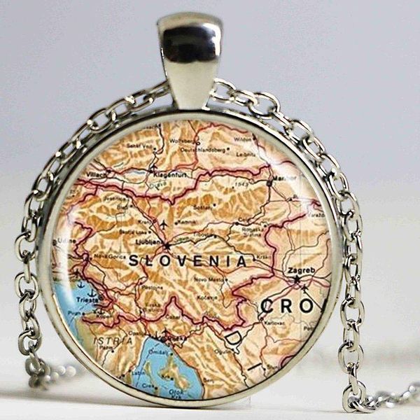 slovenia map pendant resin charm old necklace picture round bronze necklaces, Silver
slovenia map pendant resin charm old necklace picture round bronze necklaces, Silver