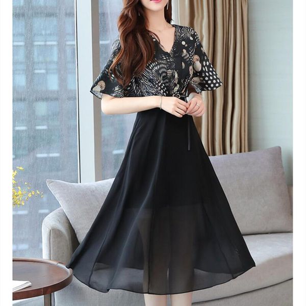 casual dresses vestidos mujer verano sundress sukienka midi short sleeve dress black chiffon elegant floral robe plage vestito floreale, Black;gray
casual dresses vestidos mujer verano sundress sukienka midi short sleeve dress black chiffon elegant floral robe plage vestito floreale, Black;gray