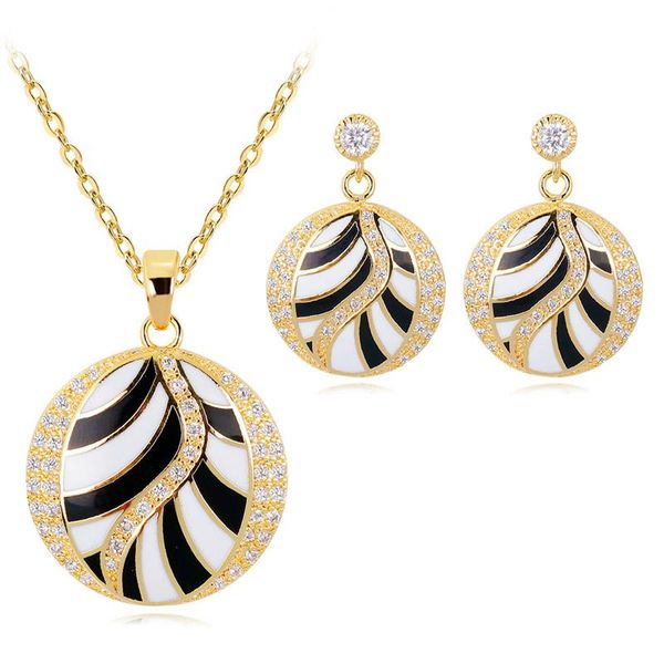 earrings & necklace color enamel set copper inlaid zircon anniversary woman small gift fashion jewelrysetsbeads jewelry making, Silver
earrings & necklace color enamel set copper inlaid zircon anniversary woman small gift fashion jewelrysetsbeads jewelry making, Silver