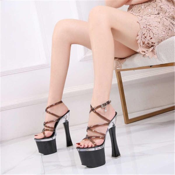 dress shoes 2021 summer 14/17cm transparent pvc strap sandals women high heels platform model catwalk woman cross 34-43, Black
dress shoes 2021 summer 14/17cm transparent pvc strap sandals women high heels platform model catwalk woman cross 34-43, Black