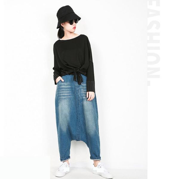 women's pants & capris lanmrem 2021 autumn woman loose bottoms personality jeans zipper pockets high waist female haren fashion casual, Black;white
women's pants & capris lanmrem 2021 autumn woman loose bottoms personality jeans zipper pockets high waist female haren fashion casual, Black;white