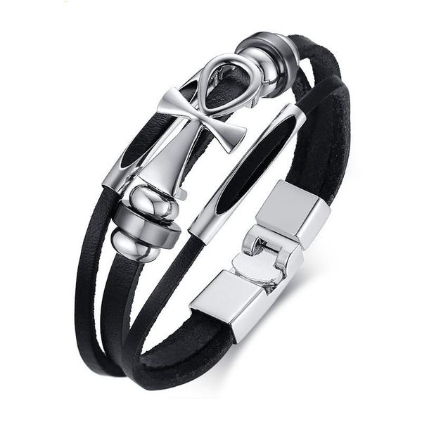 charm bracelets fashion accessory alloy material anka cross men's leather bracelet, Golden;silver
charm bracelets fashion accessory alloy material anka cross men's leather bracelet, Golden;silver