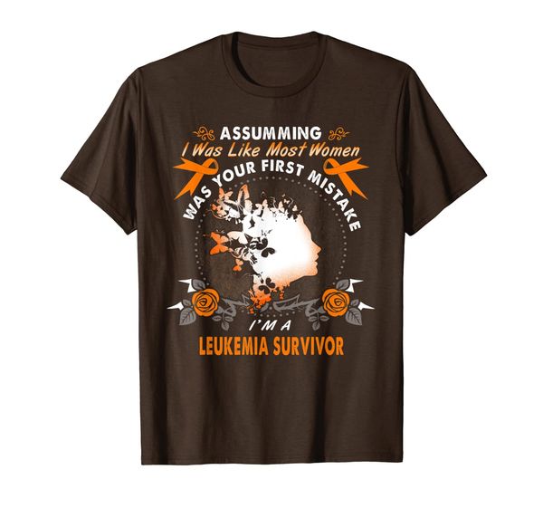 assuming i was like most women leukemia survivor t-shirt, White;black