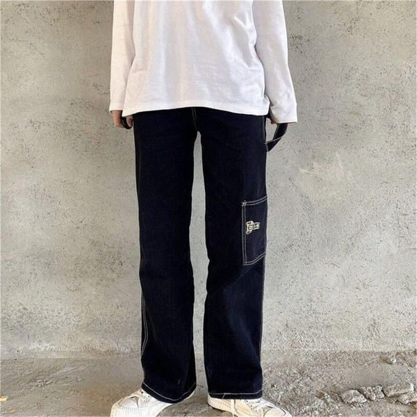 women's jeans black hip hop girls straight pants trousers female harajuku denim bagge punk autumn boyfriend with pocket femme, Blue
women's jeans black hip hop girls straight pants trousers female harajuku denim bagge punk autumn boyfriend with pocket femme, Blue