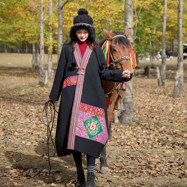 johnature chinese style parkas cotton linen coats for women winter embroidery floral warm thick women vintage parkas 210521, Black
johnature chinese style parkas cotton linen coats for women winter embroidery floral warm thick women vintage parkas 210521, Black
