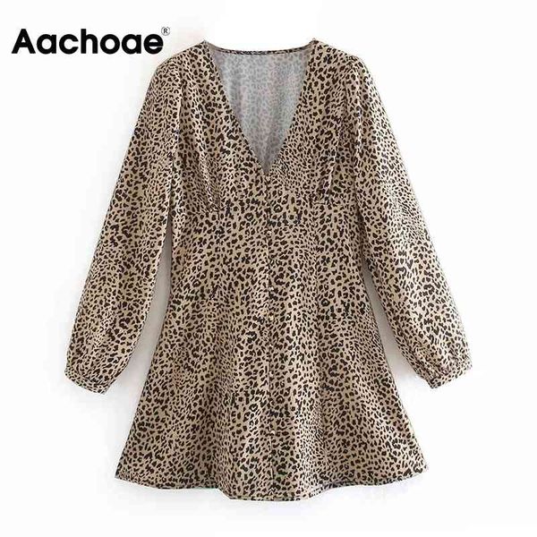 aachoae retro v neck leopard print dress women v neck long sleeve party mini dress a line buttons dresses robe femme 210413, Black;gray
aachoae retro v neck leopard print dress women v neck long sleeve party mini dress a line buttons dresses robe femme 210413, Black;gray