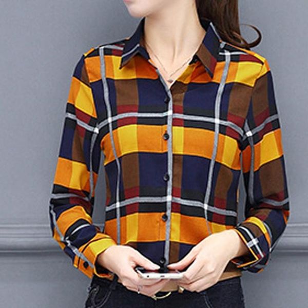 women's blouses & shirts fashion women business shirt lattice printing long sleeveless lapel blouse ropa de mujer 2021 blusas moda pull, White
women's blouses & shirts fashion women business shirt lattice printing long sleeveless lapel blouse ropa de mujer 2021 blusas moda pull, White
