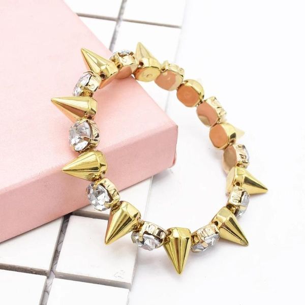 fashion punk style color tone rivet rhinestone stretch charm bracelet for women boho tassel jewelry link, chain, Black
fashion punk style color tone rivet rhinestone stretch charm bracelet for women boho tassel jewelry link, chain, Black