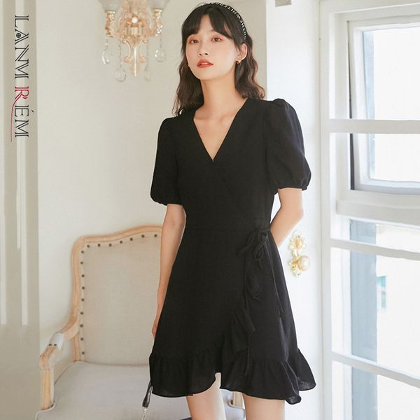 black dresses summer women's slim v-neck short sleeve vintage dress female elegant streetwear clothes 2d1515 210507, Black;gray
black dresses summer women's slim v-neck short sleeve vintage dress female elegant streetwear clothes 2d1515 210507, Black;gray