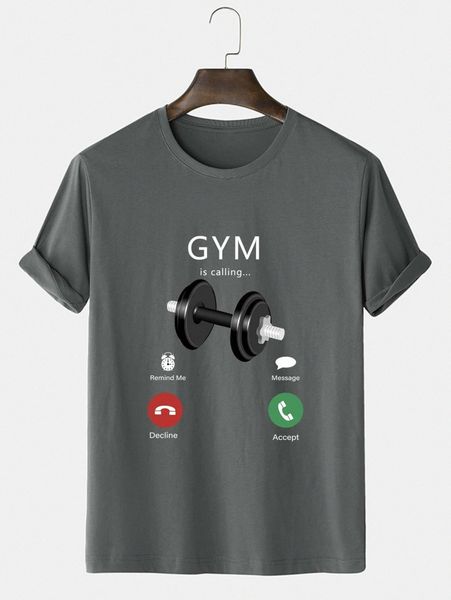 men barbell & slogan graphic tee r9mp#, White;black
men barbell & slogan graphic tee r9mp#, White;black