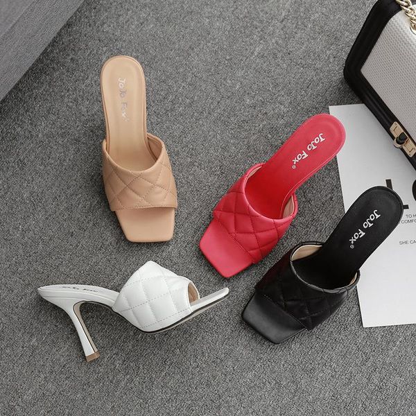 slippers 2021 square toe women peep med heel 8cm slides summer shoe embroidery mule massage outsole slipper size 35-41, Black
slippers 2021 square toe women peep med heel 8cm slides summer shoe embroidery mule massage outsole slipper size 35-41, Black