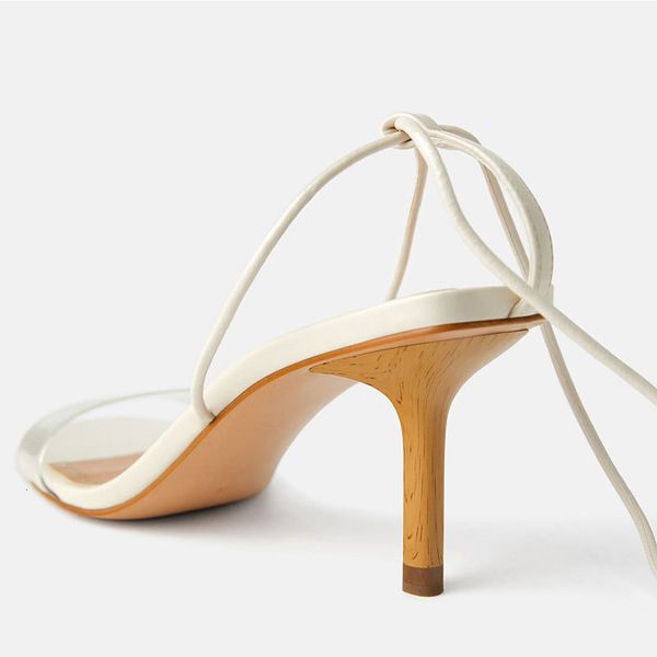 dress shoes genshuo strappy heels sandals clear open toe simple white high ankle woman women's summer 85ym, Black
dress shoes genshuo strappy heels sandals clear open toe simple white high ankle woman women's summer 85ym, Black