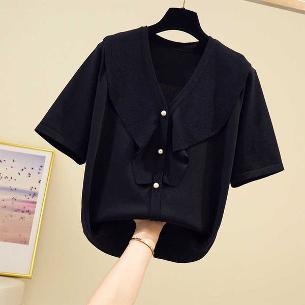 summer thin sweater women knitted ribbed pullover sweater short sleeve v neck loose jumper soft basic pull femme 210604, White;black
summer thin sweater women knitted ribbed pullover sweater short sleeve v neck loose jumper soft basic pull femme 210604, White;black