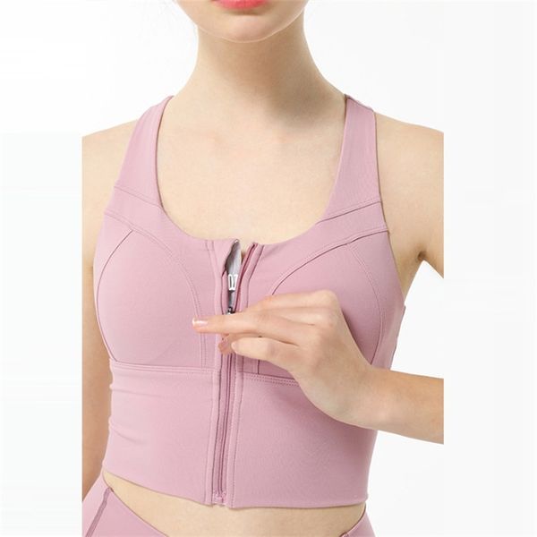 lulu new front zipper sports underwear women's shockproof cross back yoga vest fitness bra, White
lulu new front zipper sports underwear women's shockproof cross back yoga vest fitness bra, White
