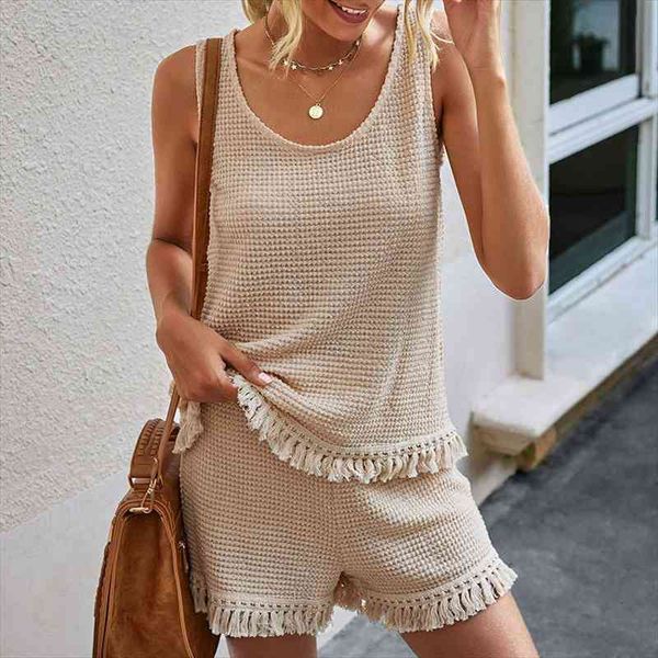 summer beach two piece set womens tracksuits tassel tracksuit loungewear casual sleeveless slim shorts suit elegant woman outfits, Gray
summer beach two piece set womens tracksuits tassel tracksuit loungewear casual sleeveless slim shorts suit elegant woman outfits, Gray
