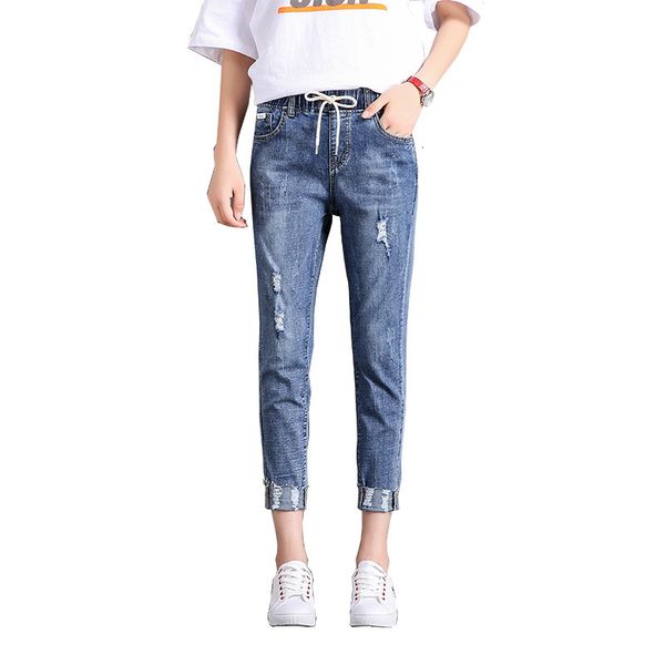 elastic belt nine points and autumn female jeans 2020 spring summer new korean version of thin feet hare pants, Blue
elastic belt nine points and autumn female jeans 2020 spring summer new korean version of thin feet hare pants, Blue