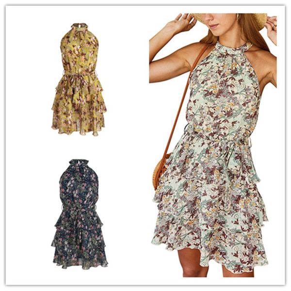 casual dresses women fashion halter floral print dress stylish sleeveless for ladies, Black;gray
casual dresses women fashion halter floral print dress stylish sleeveless for ladies, Black;gray