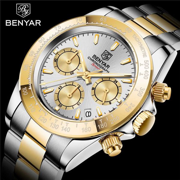 benyar brand men sports quartz watch luxury waterproof wrist fashion casual relogio masculino 210728, Slivery;brown
benyar brand men sports quartz watch luxury waterproof wrist fashion casual relogio masculino 210728, Slivery;brown