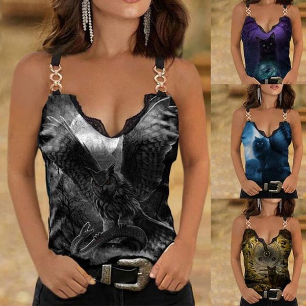 women's tanks & camis summmer vest t shirt for women lace off shoulder vintage 3d cartoon cat print sleeveless t-shirt bodycon tank top, White
women's tanks & camis summmer vest t shirt for women lace off shoulder vintage 3d cartoon cat print sleeveless t-shirt bodycon tank top, White