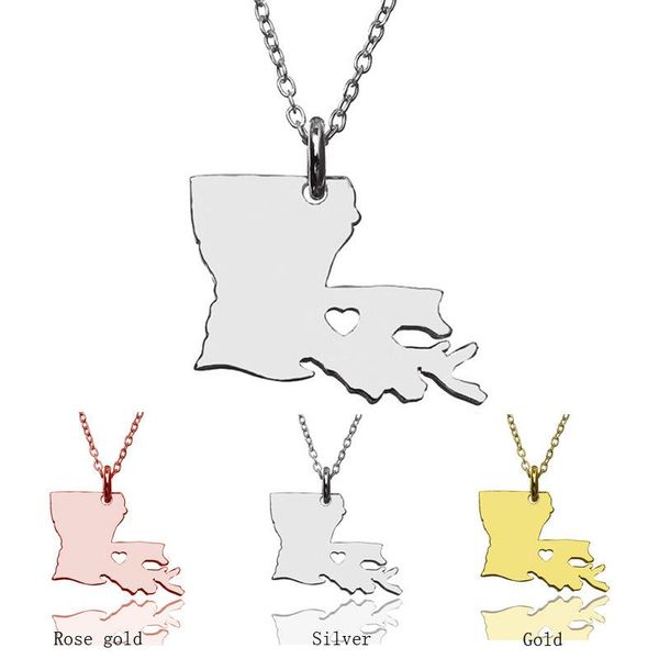 louisiana necklace state with heart hometown jewelry friend gift pendant necklaces, Silver
louisiana necklace state with heart hometown jewelry friend gift pendant necklaces, Silver