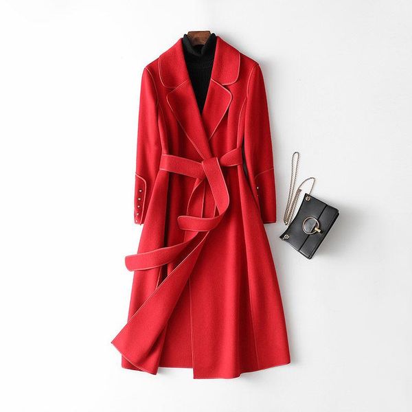 women's wool & blends women double-sided overcoat 2021 female high-end woolen coat lady spring autumn jacket long sleeve jackets a689, Black
women's wool & blends women double-sided overcoat 2021 female high-end woolen coat lady spring autumn jacket long sleeve jackets a689, Black