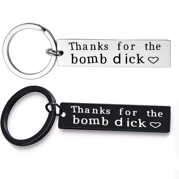 keychains stainless steel boyfriend keychain gift i love you for who are but that dick sure is a bonus creative anti-lost keyring, Silver
keychains stainless steel boyfriend keychain gift i love you for who are but that dick sure is a bonus creative anti-lost keyring, Silver