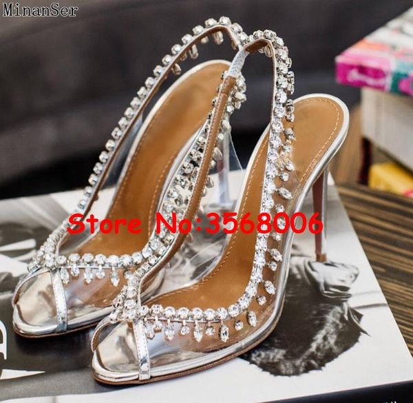 wedding party crystal embellished bridal heels peep toe shinny rhinestone slip-on dress high shoes clear pvc women pumps sandals, Black
wedding party crystal embellished bridal heels peep toe shinny rhinestone slip-on dress high shoes clear pvc women pumps sandals, Black