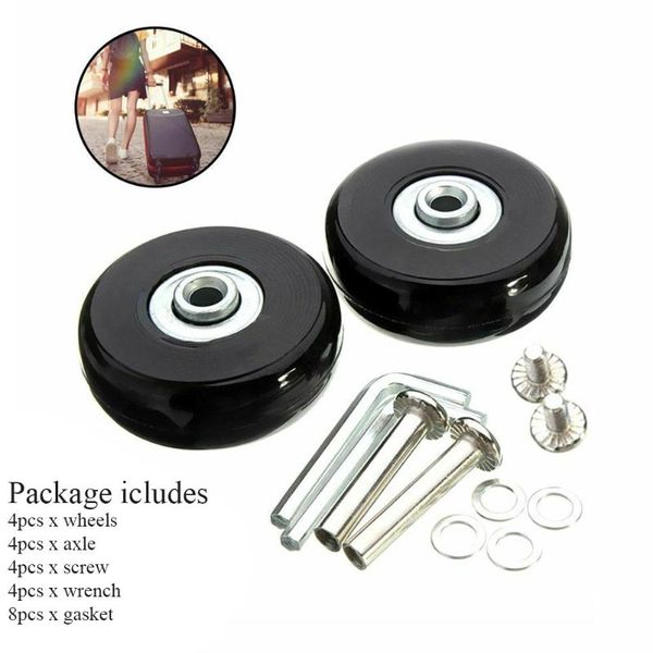 bag parts & accessories 4pcs with repair tool mute luggage wheel screw travel durable solid silent universal replacement roller flexible, Black
bag parts & accessories 4pcs with repair tool mute luggage wheel screw travel durable solid silent universal replacement roller flexible, Black