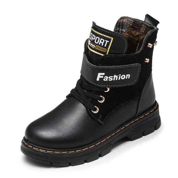 children boots autumn winter genuine leather kids martin school boy shoes fashion boys snow plush warm waterproof 210918, Black;grey
children boots autumn winter genuine leather kids martin school boy shoes fashion boys snow plush warm waterproof 210918, Black;grey