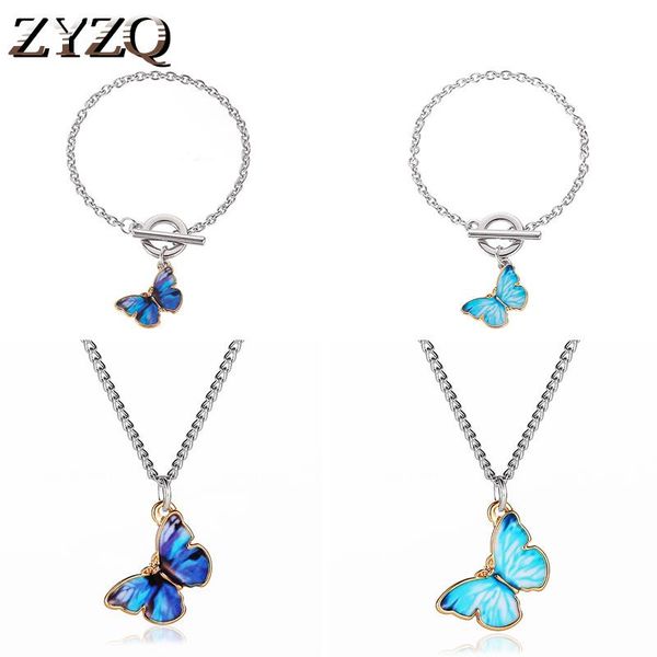 earrings & necklace zyzq net red gradient butterfly forest color small fresh couple clavicle chain bracelet, Silver
earrings & necklace zyzq net red gradient butterfly forest color small fresh couple clavicle chain bracelet, Silver