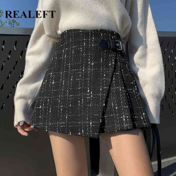 autumn winter vintage plaid woolen skater shorts skirts button high waist wrap mini female a-line 210428, Black
autumn winter vintage plaid woolen skater shorts skirts button high waist wrap mini female a-line 210428, Black