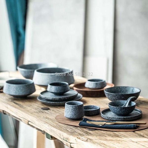 bowls ceramic dinner plate set looks like stone grey 1/2/4 person tableware plates
bowls ceramic dinner plate set looks like stone grey 1/2/4 person tableware plates