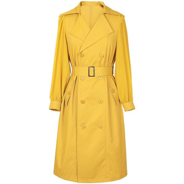 women's trench coats windbreaker fashion 2021 spring casual double-breasted simple classic long with belt chic, Tan;black
women's trench coats windbreaker fashion 2021 spring casual double-breasted simple classic long with belt chic, Tan;black