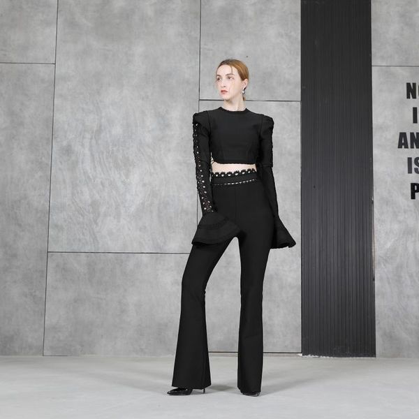 women's two piece pants 2021 bandage sets set fashion wide leg long party club summer 2 pieces suits, White
women's two piece pants 2021 bandage sets set fashion wide leg long party club summer 2 pieces suits, White