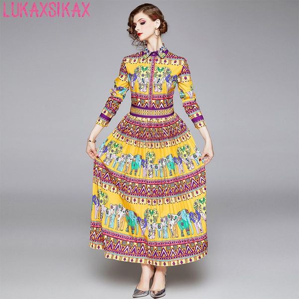 casual dresses 2021 spring autumn women long sleeve dress retro print yellow runway elegant pleated, Black;gray
casual dresses 2021 spring autumn women long sleeve dress retro print yellow runway elegant pleated, Black;gray