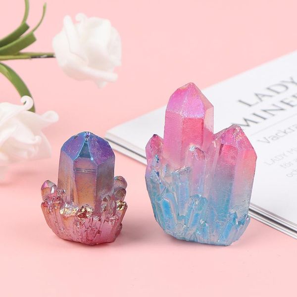 decorative objects & figurines natural crystal quartz colour cluster mineral specimen healing brand multi color electroplating stone home de
decorative objects & figurines natural crystal quartz colour cluster mineral specimen healing brand multi color electroplating stone home de
