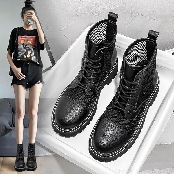 boots summer slim little 2021 breathable inner height women's net hollow short, Black
boots summer slim little 2021 breathable inner height women's net hollow short, Black