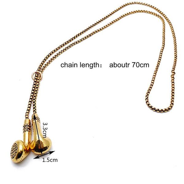 chokers fashion jewelry items vintage metal earphone headset headphone men necklace, Golden;silver
chokers fashion jewelry items vintage metal earphone headset headphone men necklace, Golden;silver