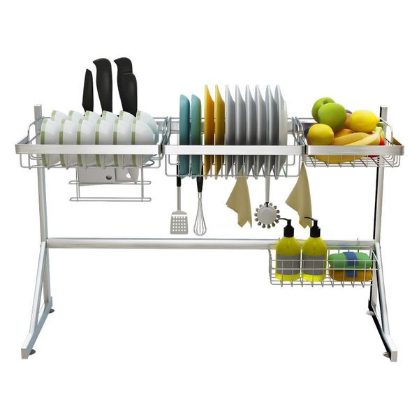 layers multi-use stainless steel dishes rack single dual sink drain kitchen oragnizer dish shelf drying storage & organization
layers multi-use stainless steel dishes rack single dual sink drain kitchen oragnizer dish shelf drying storage & organization