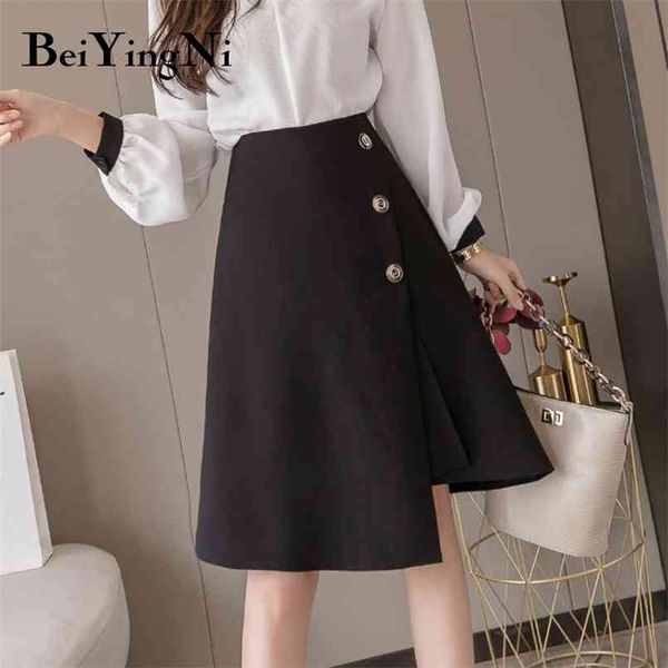 high waist skirt women elegant casual vintage slim irregular a line skirts womens work wear streetwear fashion saias 210506, Black
high waist skirt women elegant casual vintage slim irregular a line skirts womens work wear streetwear fashion saias 210506, Black