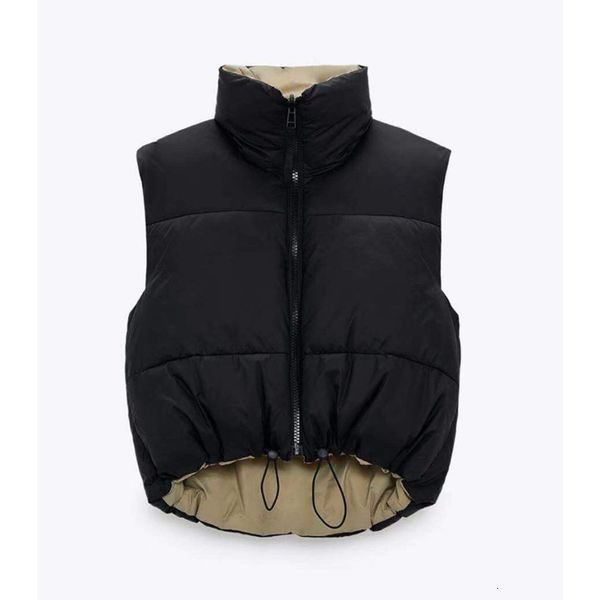women's vests 2021 spring black cropped vest coat women sleeveless parkas fashion warm high collar waistcoat female casual chic ou, Black;white
women's vests 2021 spring black cropped vest coat women sleeveless parkas fashion warm high collar waistcoat female casual chic ou, Black;white