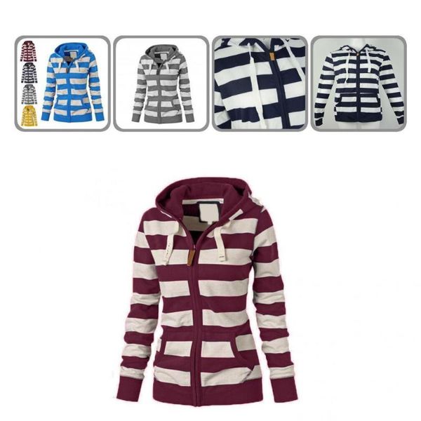 women's hoodies & sweatshirts soft stylish striped hooded sweatshirt autumn winter loose drawstring for office, Black
women's hoodies & sweatshirts soft stylish striped hooded sweatshirt autumn winter loose drawstring for office, Black